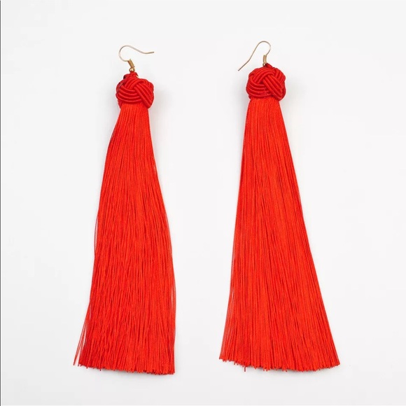 ⬇️ New 7" long bohemian tassels dangling earrings - Picture 3 of 5